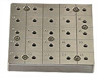 EM-Tec CS18/6 C-Square multi pin stub holder for 18x Ø12.7mm or 6 x Ø25.4mm pin stubs, pin