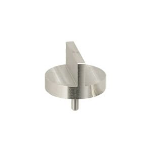 Double 90 degree angled SEM pin stub Ø25.4 diameter standard pin, aluminium
