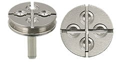 EM-Tec PS14 mini pin stub grid holder for 4 x TEM grids, Ø12.7x3.2mm, pin