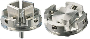 EM-Tec PS44 quad vise stub holder for 4 samples from 0-4mm, pin