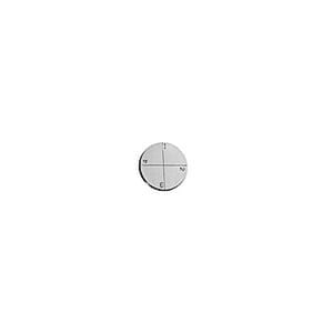 Engraved Zeiss pin stub Ø12.7 diameter with 4 numbered fields, short pin, aluminium