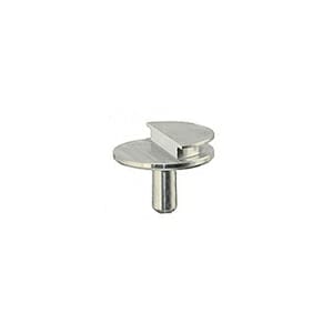 Low profile Zeiss pin stub Ø12.7 diameter with 90°, short pin, aluminium