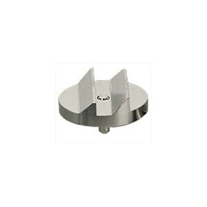 Double 45/90 degree angled Zeiss pin stub Ø25.4 diameter, short pin, aluminium