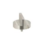 Double 90 degree angled Zeiss pin stub Ø25.4 diameter, short pin, aluminium