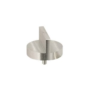 Double 90 degree angled Zeiss pin stub Ø25.4 diameter, short pin, aluminium