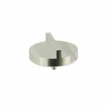 Double 90 degree angled Zeiss pin stub Ø32mm diameter, short pin, aluminium