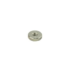 FEI F26 SEM stage adapter knurled aluminium locking nut, 4mmxM6F