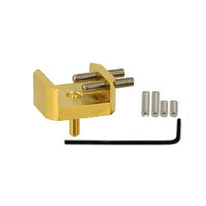 EM-Tec GB16 bulk sample holder for up 16mm, gilded brass, pin