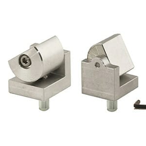 EM-Tec TV12 mini variable 0-90° angle tilt sample holder 11x12mm, angle indicators at 0, 30, 45, 70 and 90 degrees, pin