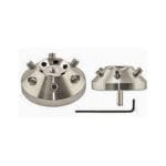 EM-Tec H6/45R 45 degrees multi stub holder for 6 x Ø15mm Hitachi stubs with individual rotation, Ø35x14mm, pin