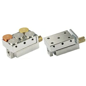 EM-Tec MV22 combined compact vise (0-22mm) plus multi pin stub holder, M4