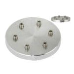 EM-Tec H6 multi stub holder for 6 x Ø15mm Hitachi stubs, Ø50x6mm, M4