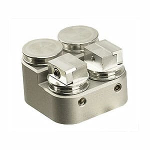 EM-Tec FS22 FIB grid and sample holder for up to 2x2 FIB grids and 2x Ø12.7mm pin stub, M4