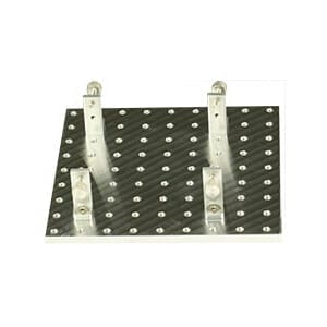 EM-Tec Versa-Plate H81 SEM sample holder 106x106mm with 81 M4 threaded holes and 4 x S25 brackets, pin