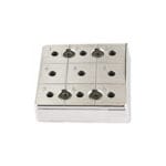 EM-Tec CS9/4 C-Square multi pin stub holder for 9x Ø12.7mm or 4 x Ø25.4mm pin stubs, M4
