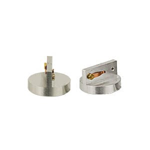 EM-Tec S-Clip sample holder with 2xS-Clips double 90° on Ø25mm stub, M4