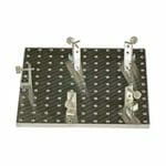 EM-Tec Versa-Plate H121 SEM sample holder 150x150mm with 121 M4 threaded holes and 5 brackets, Ø14 mm JEOL stub