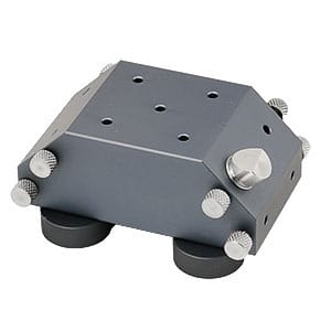 multi-angle EM-Tec PrepPod stand for horizontal, 45° and 90° pin stubs