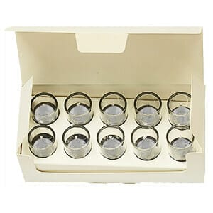EM-Tec FS10 box with 10 x Ø12.7mm pin stubs in SB2 storage tubes (no carbon tabs)
