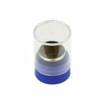 EM-Tec FS2Z sampler with Ø25.4mm short Zeiss pin stub and Ø25mm high purity conductive tab in a SB3 storage tube