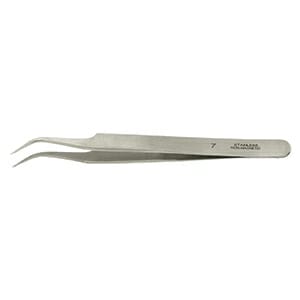 Value-Tec 7.NM general purpose tweezers, style 7, curved fine tips, non-magnetic stainless steel