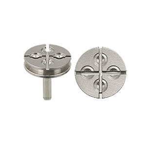 EM-Tec PS14 mini pin stub grid holder for 4 x TEM grids, Ø12.7x3.2mm, pin