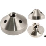 EM-Tec P3/45 multi pin stub holder 45° for 3 pin stubs, Ø25x14mm, M4