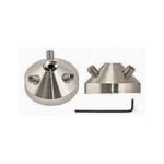 EM-Tec H3/45R 45 degrees multi stub holder for 3 x Ø15mm Hitachi stubs with individual rotation, Ø25x14mm, M4