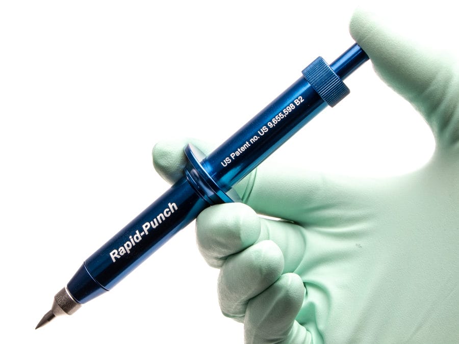 Applications of micro-punches, in sampling