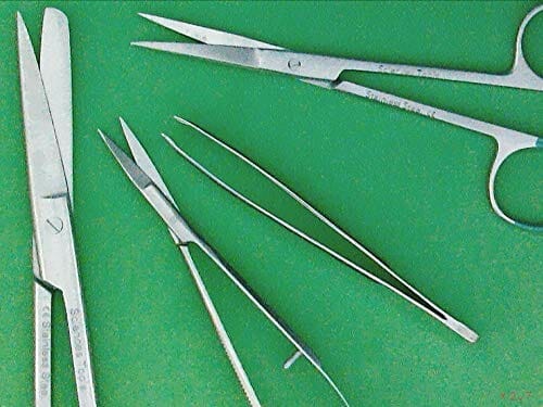 kit 3 scissors + 1 clamp dissection