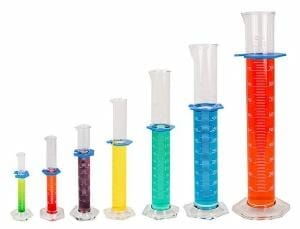 Glass Cylinders with Hex Bases and Double Metric Scales Glass Cylinders with Hex Bases and Double Metric Scales