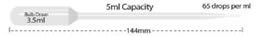 Transfer Pipettes -5 ml Standard Bulb, Extended Tip
