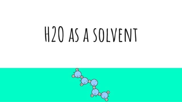 water is the first solvent, but what water are we talking?