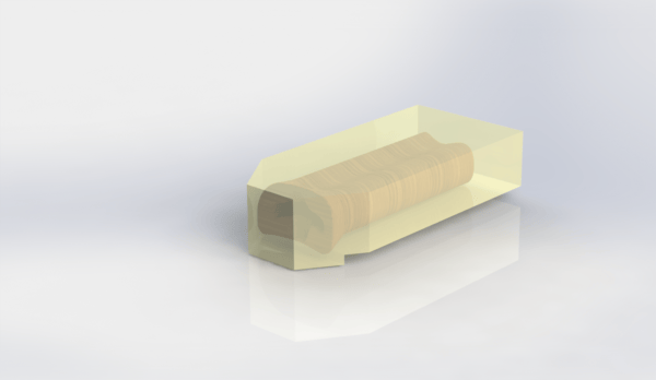 EM flat mold reusable, big cavity size with notch – Image 2