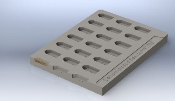 flat mold reusable, big cavity size with notch