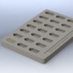 flat mold reusable, big cavity size with notch