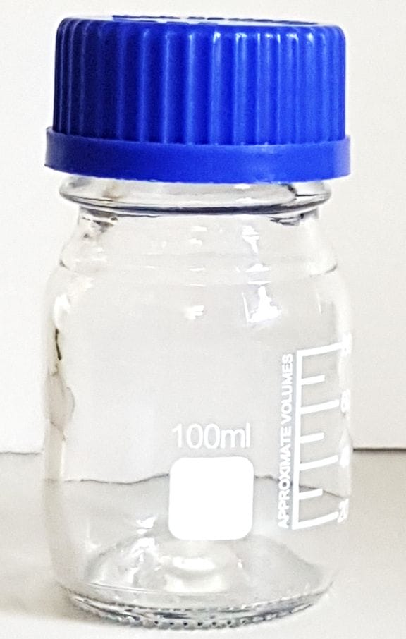 Flacon Col à Vis GL45 Gradué en verre 100 ml