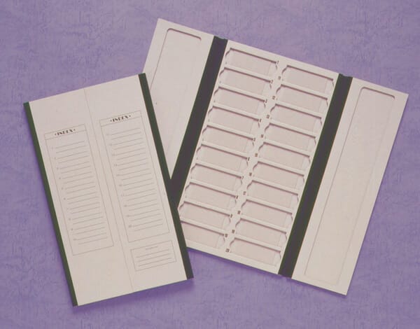 classeur rangement 20 lames en carton