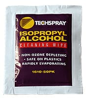 Lingettes nettoyantes pré-saturées Techspray à l'alcool isopropylique (IPA