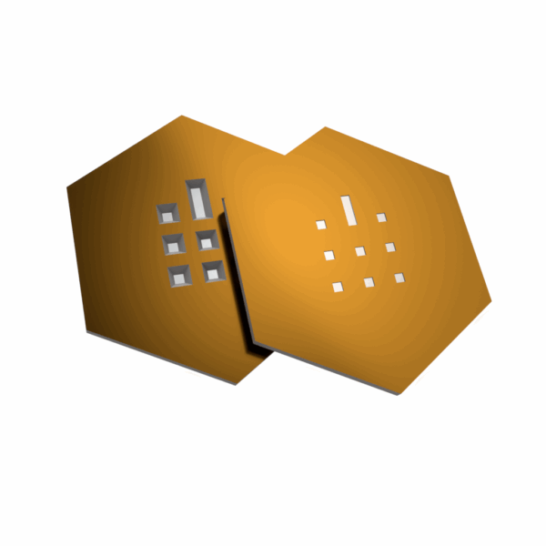 US100-A09Q33-double-hex-dkbrown